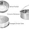 CestMall 3Pcs/Lot Stainless Steel Steamer Basket Set Instant Pot Steamer Basket/Egg Rack Steamer Rack Accessories Steamer Steamer Rack Set Kitchen Catering Accessories - Image 4