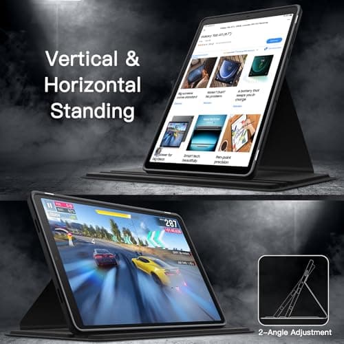 JETech Rotating Case for Samsung Galaxy Tab A11+/A11 Plus, Protective Case Cover with 360 Degree Rotation Stand and Transparent Back, Multi-Angle Vision, Auto Sleep/Wake (Black) - Image 7