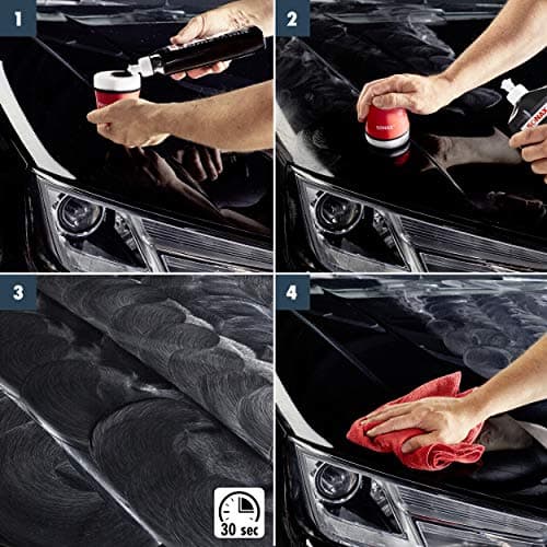 SONAX Polish+wax color noir (500 ml) avec cire de Carnauba et pigments de couleur blanc pour polir et protéger | Réf: 02961000-810 - Image 7