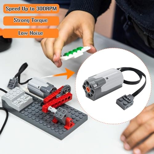 Technik Power Functions Servo Motor Function Kit 25 Pieces, Technik Motor Kit, Battery Box, Electric Motor Toy, Power Technik Function Kit Compatible with Lego Technic - Image 8