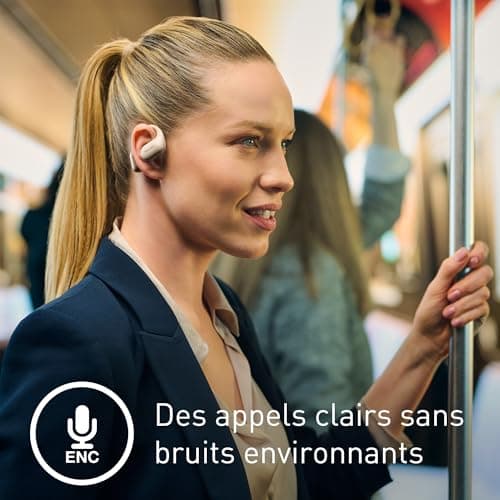 Panasonic RB-F10DE-C Écouteurs Oreilles Libres sans Fil, Écouteurs Bluetooth avec Microphone ENC, 25 Heures d'Autonomie, Bluetooth 5.4, IPX4, Commandes Tactiles, Beige - Image 4