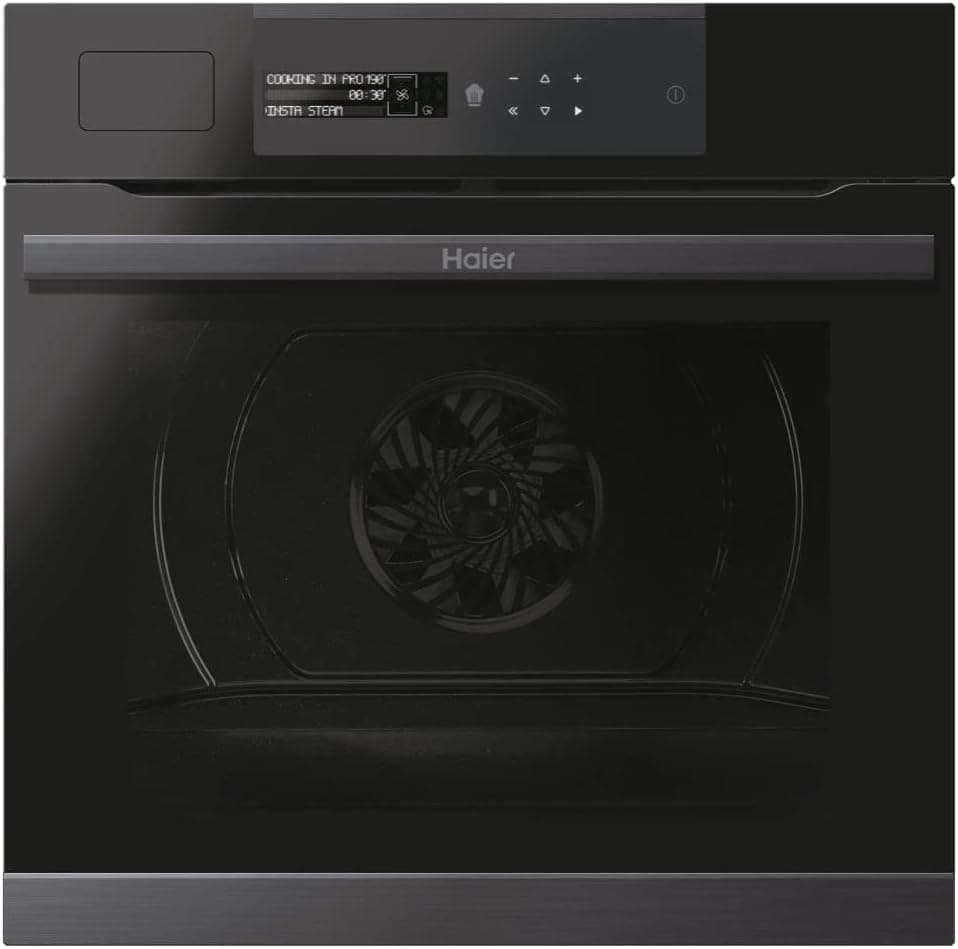 Haier HWO60SM5S9BH I-Message Steam Series 4 - 70L Built-in oven, Multi-level, Pyrolysis, Steam, 9 functions, Remote Control (Wi-Fi + BLE), Black, Class A+ - Image 1