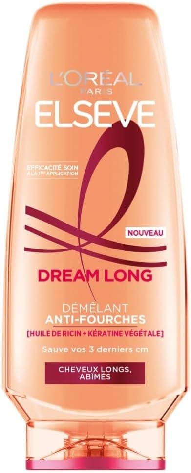 L'ORÉAL PARIS - Detangling Conditioner for Long and Damaged Hair - Enriched with Vegetable Keratin and Castor Oil - Elseve Dream Long - 250 ml - Image 1
