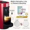CAPMESSO Vertuo Reusable Capsule Refill Kit, 2025 Design for Faster Sealing, Reusable Nespresso Vertuo Pods with Filling and Press Brush, 100 Lids - Image 5