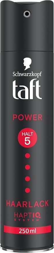 Schwarzkopf TAFT Hair Spray (250 ml) Hold 5, For All Hair Types, Strong Hold Up To 72 Hours, Vegan Formula - Image 1