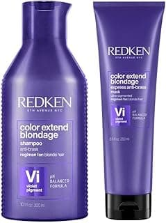 Redken Redken, Routine Neutralisante pour Cheveux Blonds, Colorés, Décolorés ou Naturels, Neutralise les Reflets Indésirables, Blond Froid et Lumineux, Pigments Ultra-Violets, Color Extend Blondage