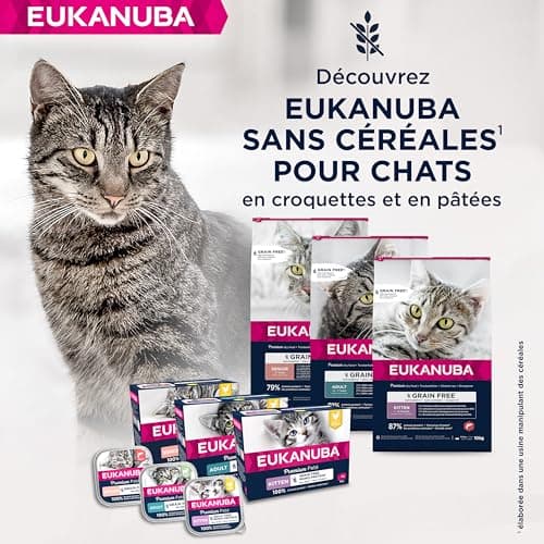 EUKANUBA Grain Free Kitten Dry Food - Rich in Salmon - DHA, Non-GMO, Artificial Colors, Flavours - 2 kg - Image 7