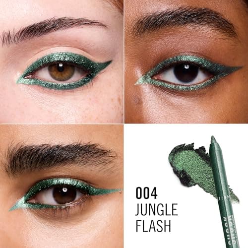 Rimmel Thrill Seeker Shimmer shock Crayon, Eyeliner, Eyeliner Gel Waterproof Multichrome, Crayon Liner, Couleur changeante irisée, Glisse sans effort, Ne coule pas, 1,2 g, 004 Jungle Flash - Image 5