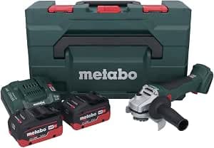 Metabo W 18 L BL 9-125 Meuleuse d'angle sans fil 18 V 125 mm Brushless + 2 batteries 5,5 Ah + chargeur + metaBOX