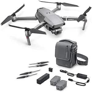 DJI Mavic 2 Pro Drone + Fly More Combo - Accessories + Drone with Hasselblad L1D-20c Camera, 1" 20MP CMOS Sensor, Smart Flight Batteries, Charger, Charging Station, Adapter, Propellers, Bag
