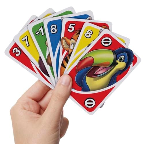 Mattel Games UNO Junior, Family Card Game for Children and Adults, Party Game for Family or Travel Games, 2-4 Players, Toy for 3 Years Old and Up Child, GKF04 - Image 6