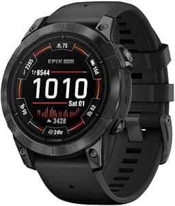 Garmin Epix Pro - AMOLED Display GPS Multisport Smart Watch - Gray with Black Strap - 51mm Case          [Energy Class A+]