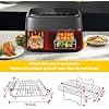 YINGRACE Air Fryer Accessories for Philips Airfryer Dual Basket 3000 Series NA350, 5000 Series NA550, 8 Pieces with Silicone Mould, Rack, Bread Mould, Muffin Pan - Image 5
