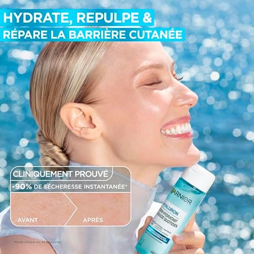 GARNIER Hyaluron Barrier Repair - Soin Visage - Hydrate & Répare - 100H D'Hydratation - Glycérine, Acide Hyaluronique & Aloe Vera - Vegan & Cruelty Free - Peaux Déshydratées - Homme/Femme - 120 ml - Image 4