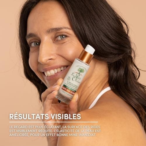 LE PETIT OLIVIER - Sérum Visage & Contour des Yeux Anti-Âge - Huile d'Argan, Vitamine C & Acide Hyaluronique- Lisse & Unifie- Tous Types De Peaux - 99% D'Origine Naturelle - Fabriqué en France - 30 ml - Image 6