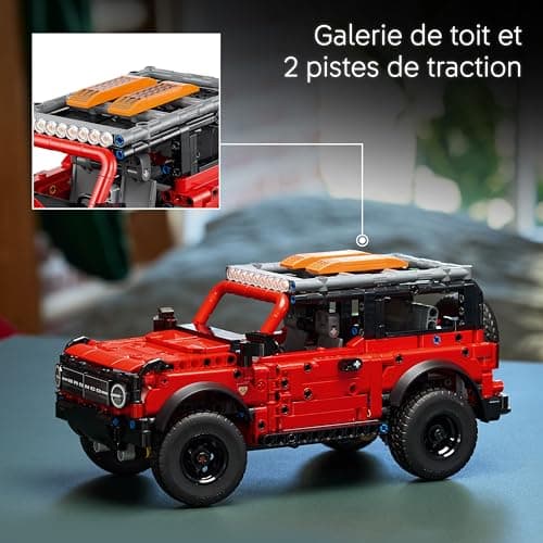 LEGO Technic SUV Ford Bronco - Jeu de Construction de Voiture 4x4 - Maquette avec Portes Ouvrantes, Moteur V6, Suspension & Direction - Cadeau Collector pour Garçon dès 9 Ans 42213 - Image 8