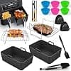 Air Fryer Ninja Accessories - Double Zone Air Fryer Accessory Set For Ninja AF300EU, AF400EUCP, DZ400EU, Double Air Fryer 7.6L-9.5L | BPA Free, Dishwasher Safe - Image 2
