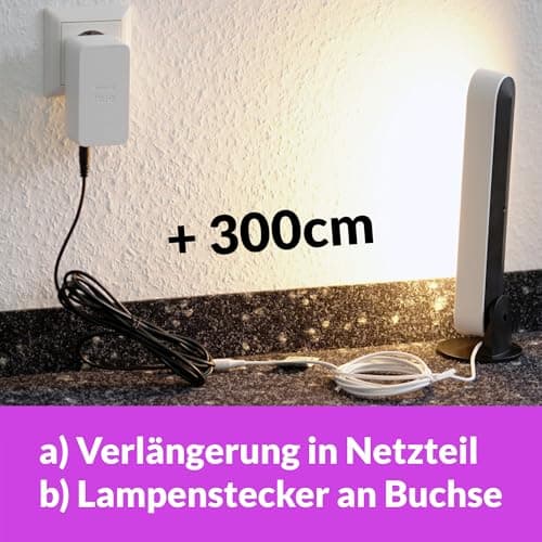 Wicked Chili Philips Hue Play Lightbar 300 cm Extension Lead 3m Extension Cord S021LM2400088 (Black) - Image 4