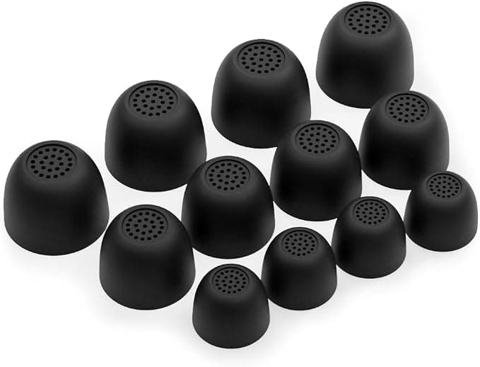 Okuli 12 x Silicone Earbuds for Samsung Galaxy Buds FE Headphones Earphones in Black - Image 1