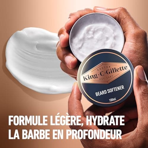 Gillette King C. Kit Pour L'Entretien De La Barbe, Coffret De Rasage Pour Hommes Avec Nettoyant 3-en-1 Barbe, Visage Et Cheveux, Baume Adoucissant Et Soin Hydratant, Huile à Barbe - Image 6