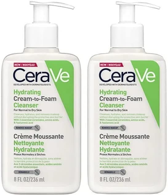 CeraVe Double Moisturizing Cream/Foam Cleanser 236ml - Image 2