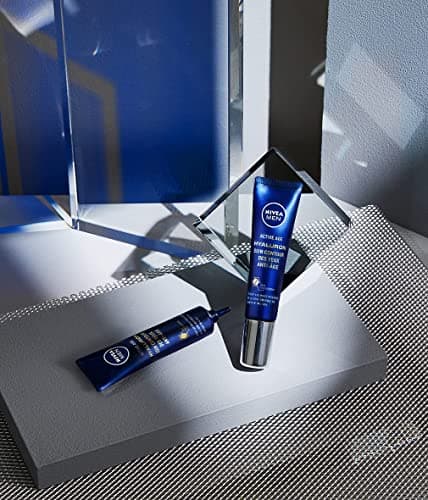 NIVEA MEN Soin Yeux Anti Age (1 x 15 ml), Crème contour des yeux hydratant à l’Acide Hyaluronique, Soin visage anti-rides et ridules pour hommes - Image 5