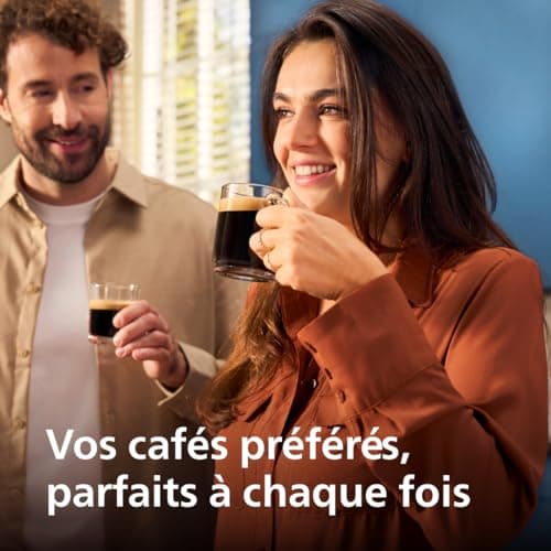 Philips Expresso broyeur Série 2200-2 Cafés, Écran tactile, Mousseur à lait classique, Broyeur céramique, Machine à café à grain Noir mat (EP2220/10) - Image 5