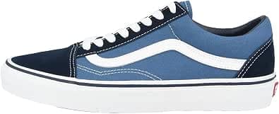 Vans Men's Old Skool Classic Suede/Canvas Sneakers, Navy, 49 EU