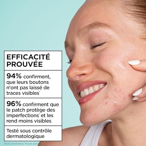 GARNIER - PureActive - Ultra Pimple Patch Anti-Imperfections - Réduit Visiblement les Boutons en 8 Heures, Ne Laisse Pas De Traces - Idéal Boutons Matures - Tous Types de Peaux - 22 Patchs (2 Tailles) - Image 5