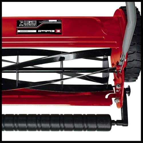 Einhell Manual Lawnmower GC-HM 400 (up to 250 m², Cutting Cylinder, 5 Steel Blades, Cutting Height Adjustment on 4 Levels from 13 to 37 mm, 27 Litre Pickup) - Image 4