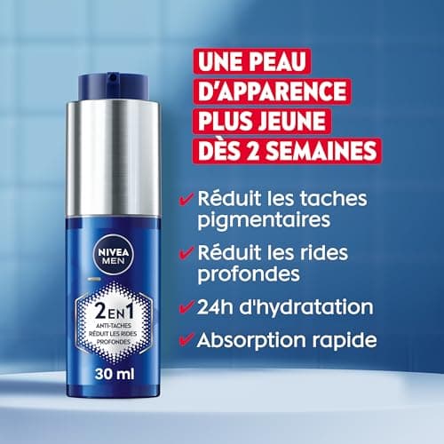 NIVEA MEN Sérum Power 2-en-1 LUMINOUS630® anti-âge & anti-taches (1 x 30 ml), Sérum hydratant visage enrichi en acide hyaluronique, Soin homme pour tous types de peaux - Image 4