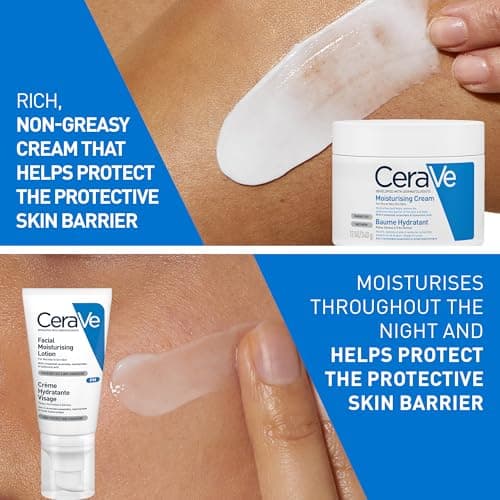CeraVe Evening Moisturizing Routine for Dry Skin, Body & Face with Hyaluronic Acid - Image 8