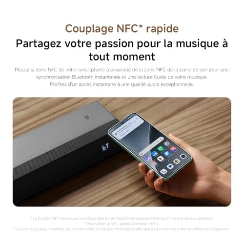 XIAOMI Soundbar Pro 2.0ch, Barre de Son TV avec 4 Haut-parleurs, Basses Profondes avec woofer intégré, Canal 2.1, supporte Dolby Audio™, HDMI Arc/Optique/Bluetooth, télécommande - Image 5