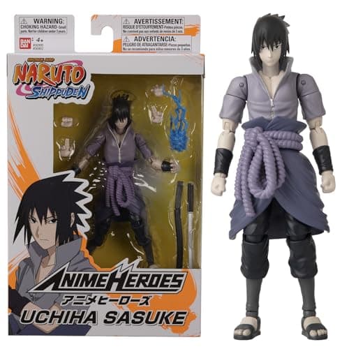 Bandai - Anime Heroes - Sasuke Uchiwa Figurine - Naruto Shippuden - Anime Heroes Action Figure 17 cm - Official Manga Naruto Licence - Articulated Sasuke Figurine - Child Toy 4+ - 36902 - Image 2
