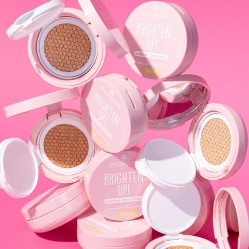 Essence Cosmetics Brighten Up! Cushion Foundation Fond de Teint, Longue Durée, Éclaircissant, Naturel (12g) - Image 8