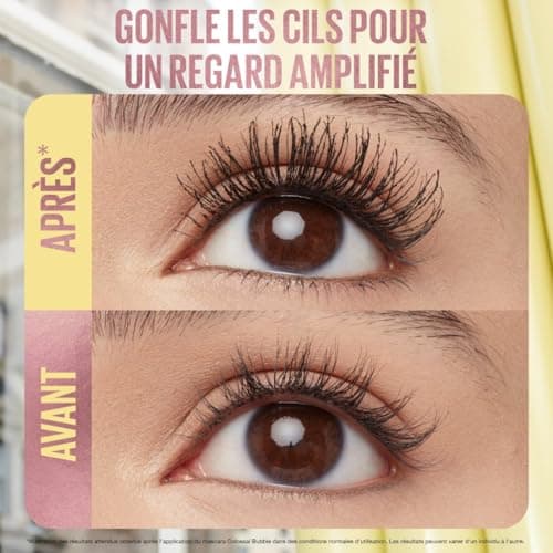Maybelline New York - Mascara Volume Modulable - Effet Maxi - Cils Définis, Amplifiés, Séparés - Sans Paquets - Tenue Jusqu'à 24h - Colossal Bubble - Teinte : Noir - 10 ml - Image 5