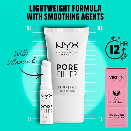NYX Professional Makeup Smoothing Stick Foundation Base, Infused with Vitamin E, Pore Filler, Transparent - Image 3