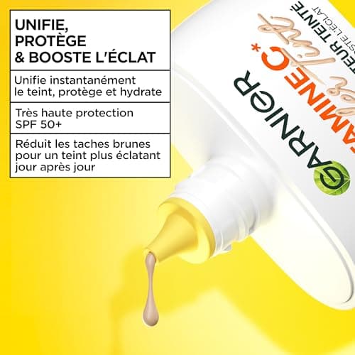 GARNIER - SkinActive Vitamin C - Wonder Tint Perfecting Fluid SPF50+ - Protective Face Tinting - Evens, Protects, Brightens, Moisturizes & Reduces Dark Spots - Light Tint - 40 ml - Image 3