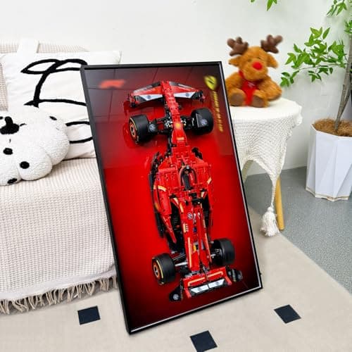 WETCEAOM Frame for Lego Technic Ferrari SF-24 F1 Car 42207, Wall Picture for Lego F1 Lovers, Wall Display Frame for Adult Collectibles -75 x 45 cm Frame Car Wall Mount (No Car) - Image 6