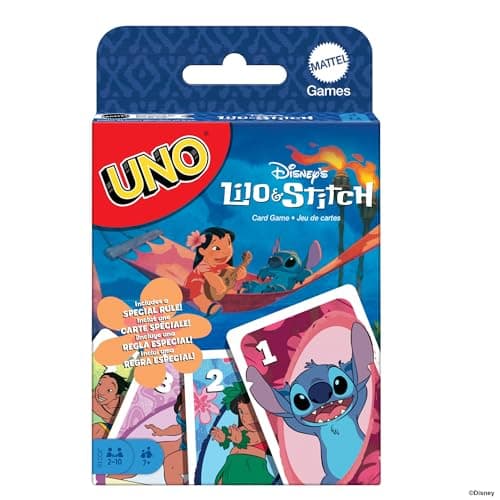 Mattel Games Disney Uno Lilo and Stitch Card Game for the Whole Family, Kids and Adults, with a Special Movie Inspired Card, JCC10 - Image 2