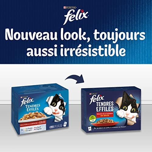 FELIX | Tender Tapered | Adult Cat | Jelly | 100% Complete and Balanced Recipe | Mixed Selection with Vegetables: Salmon, Trout, Beef and Chicken | Fresh Sachets | 24 x 85g - Image 4