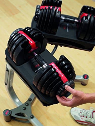 Bowflex SelectTech 552i Compact Variable Load Dumbbell (Price for 1 Single Dumbbell Adjustable from 2 to 24 kg). & SelectTech Multimedia Stand Station for Dumbbells 552i - Image 4