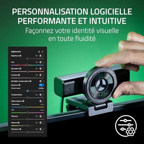 Razer Kiyo V2 - 4K @ 30 IPS Webcam with AI Auto Framing - One-Click Image Enhancement - High Dynamic Range - Wide Angle Lens - OBS and Xsplit Compatible | Black - Image 6