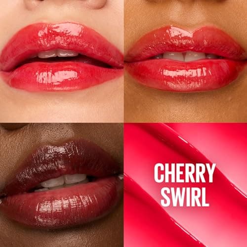 Maybelline New York - Baume Huile Hydratant - Lèvres Lissées et Brillantes - Effet Laqué - Enrichi en Acide Hyaluronique et Extrait de Cerises - Lifter Glaze - Teinte : 004 Cherry Swirl - Image 4