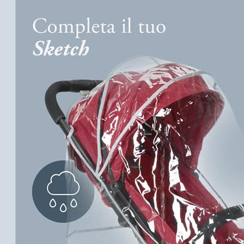 Inglesina Sketch Lightweight Compact Pushchair, Blue, Comfortable, Up to 17 kg, One-Handed Folding, UPF 50+ - Image 7