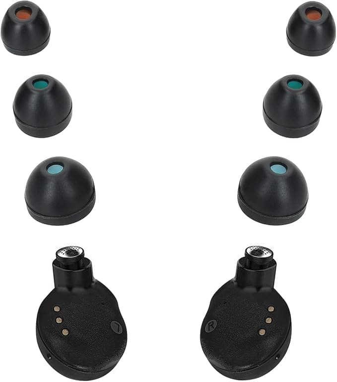 kwmobile 6 x Replacement Silicone Eartips for Sony WF-C500 Headphone/WI-C200 Headset Black