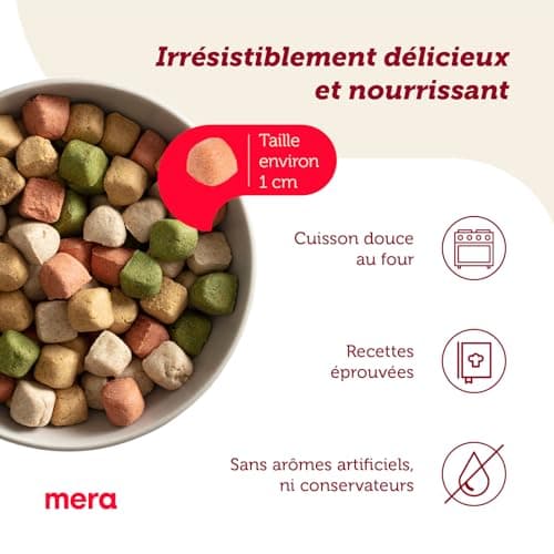 Mera Bakery Gourmet Happen - Mélange de Friandises pour Chien - pour Entraînement ou Collation - Ingrédients Naturels - Biscuits Délicatement Cuits au Four (1 kg) - Image 5