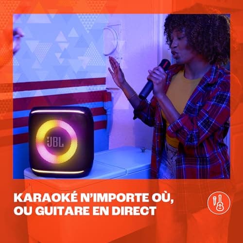 JBL Partybox Encore 2, Wireless Bluetooth Speaker with Wireless Mic, 15 Hours Battery Life, IPX4 Splash Resistant, JBL Pro Sound with AI Sound Boost and Auracast Multi-Speaker Connection, Black - Image 7