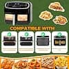 225 Pcs Air Fryer Liners Disposable Air Fryer Liners for Ninja Foodi 10.4L AF500UK/Cosori Dual Blaze TwinFry 10L/Duronic 10L, Ninja Megazone Air Fryer Paper Baking Accessories - Image 4