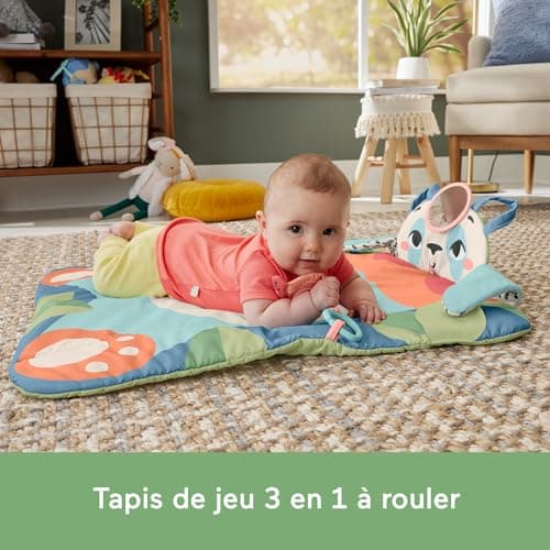 Fisher-Price 3-in-1 Panda Rolling Play Mat, 90% Post-Consumer Recycled Plastics, FSC Certified Packaging, 2 Toys Included, Baby Toy, HKD65 - Image 5